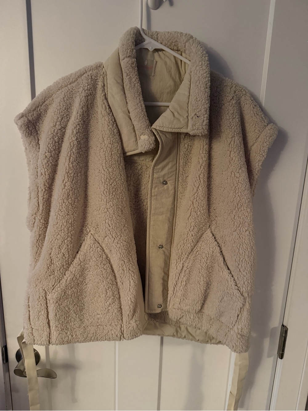 Free People Movement Cream Sherpa Vest - Size Small - Worn Once
